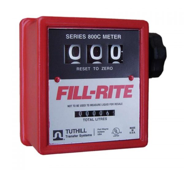 CONTADOR MEDIDOR DE LITROS MECÂNICO PARA COMBUSTÍVEIS 3 DÍGITOS FILL-RITE FR807