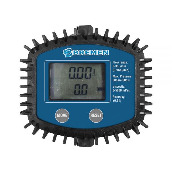CONTADOR MEDIDOR DE LITROS DIGITAL PARA DIESEL E ÓLEOS 1/2" BREMEN 4056