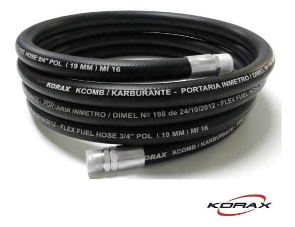 MANGUEIRA 3/4" DE ABASTECIMENTO 5MTS TERMINAIS REUTILIZÁVEIS KORAX