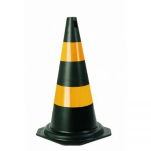 CONE PVC 75CM (AMARELO | PRETO) (LARANJA | BRANCO) PLASTICOR