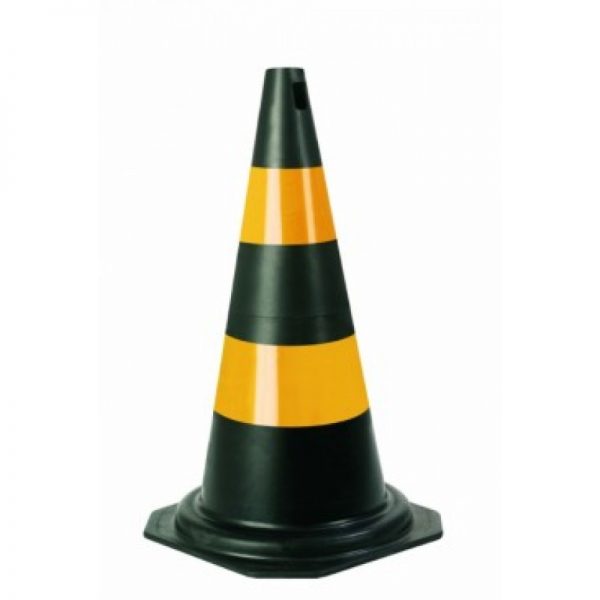 CONE PVC 75CM (AMARELO | PRETO) (LARANJA | BRANCO) PLASTICOR