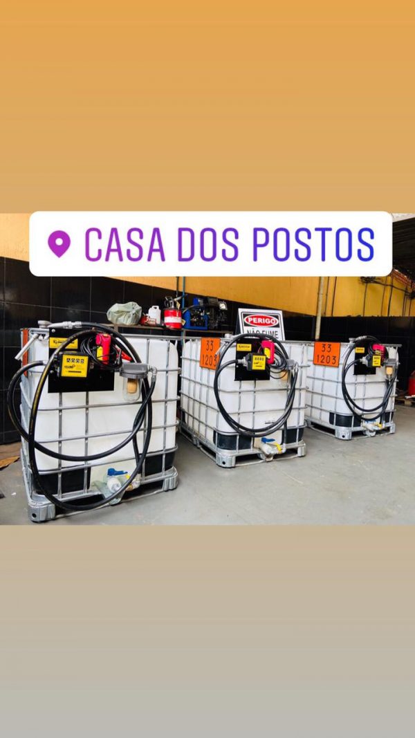 KIT DE ABASTECIMENTO 1000LTS + BOMBA DE TRANSFERÊNCIA ABASTECIMENTO 12V 40LTS/MIN